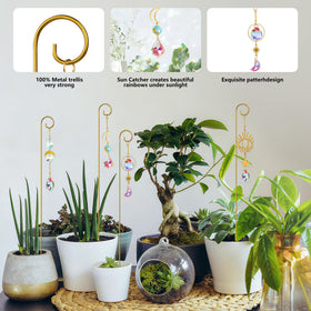 ckujjui crystal sun catcher stand creating shimmering patterns on the windowsill