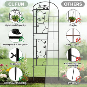 CL FUN black powder coating resists rust, keeping the trellis looking sharp in any weather.