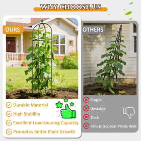 CL FUN garden trellis double-layer tube connection keeps the structure sturdy.
