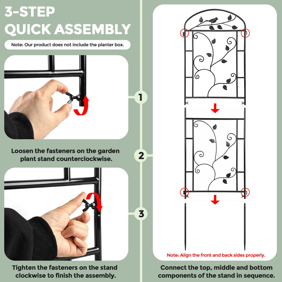 A versatile solution to structure a larger garden with vertical growth.