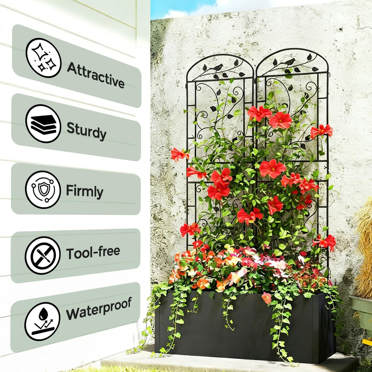 Tool-free installation lets you set up quickly and start guiding climbers.