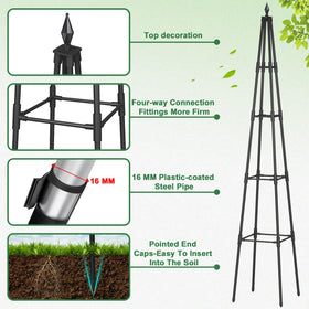 CL FUN Obelisk Trellis easy assembly for quick garden setup.