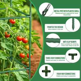 CL FUN square tomato cage used for flowers and fruits to encourage upright growth