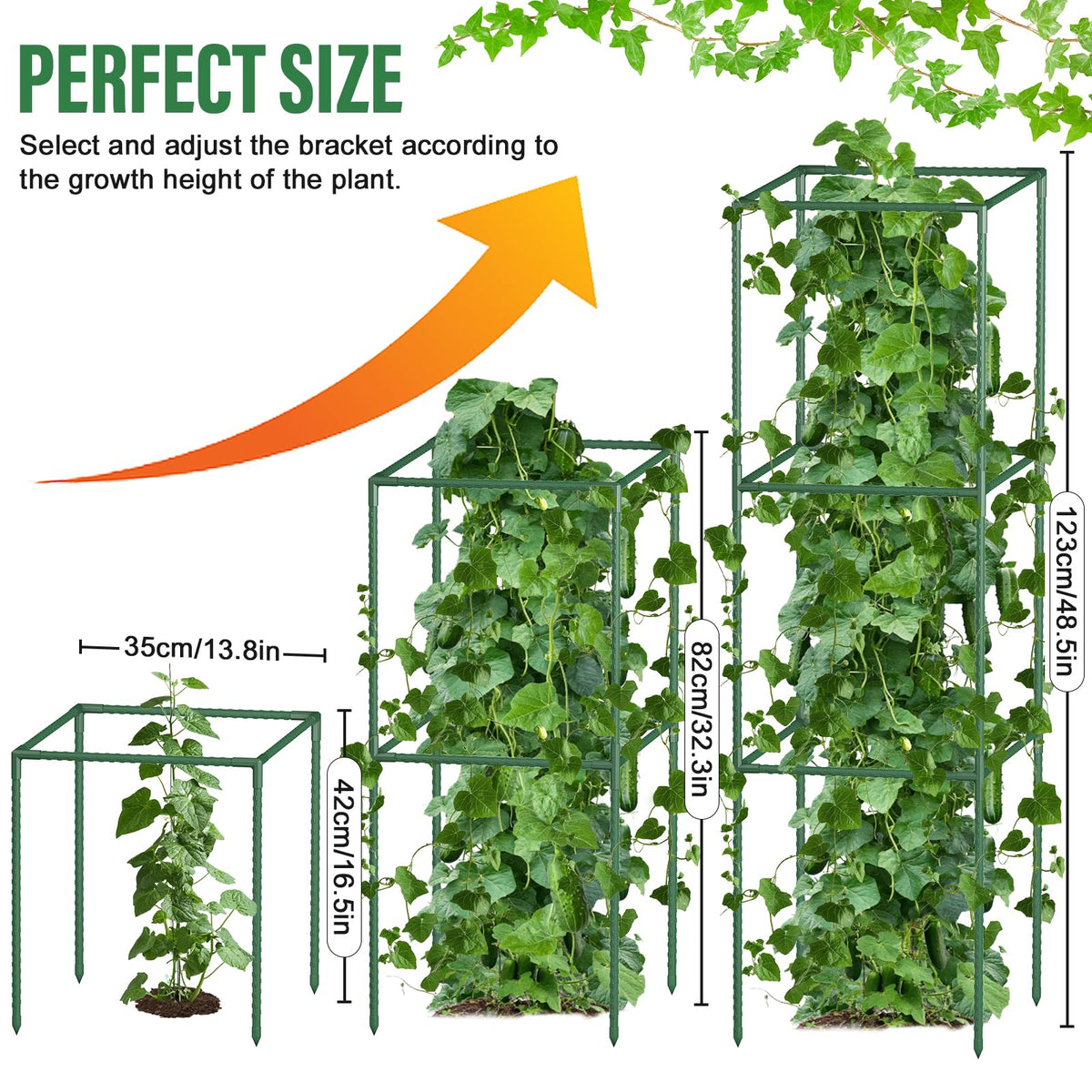 CL FUN 3-pack kit includes twist ties and plant clips for quick, secure installation