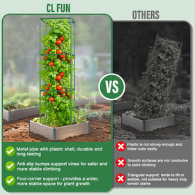 CL FUN textured, non-slip surface helps stems grip the frame during upward growth