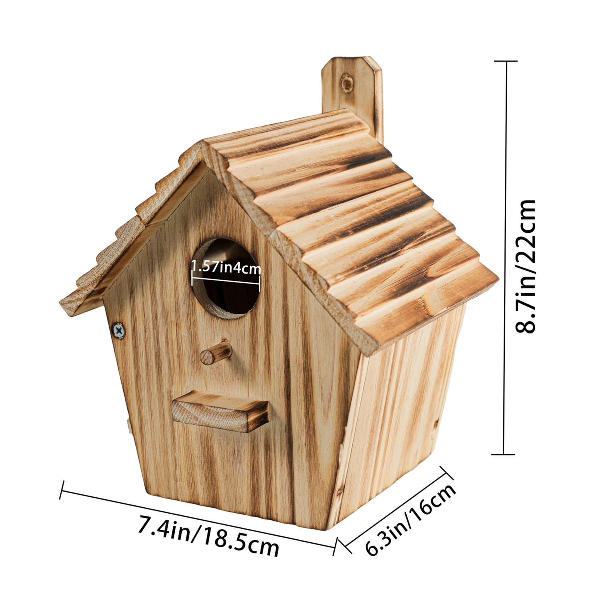 CLACKIBUKVYZ bird house pole perch design provides natural feeding and guarding support