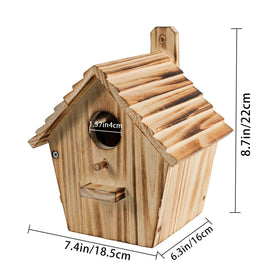 CLACKIBUKVYZ bird house pole perch design provides natural feeding and guarding support