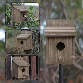 CLACKIBUKVYZ bird house back door for easy cleaning and refresh.
