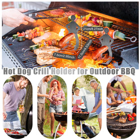 Clapery compact hotdog holder fits easily into any grill kit