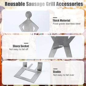 Clapery stainless hotdog holder camping setup suitable for outdoor meals