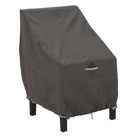 Classic Accessories Ravenna cover front view protecting a high-back chair