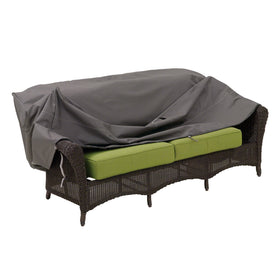 Ravenna cover uses water-resistant fabric to protect outdoor furniture during rain showers.