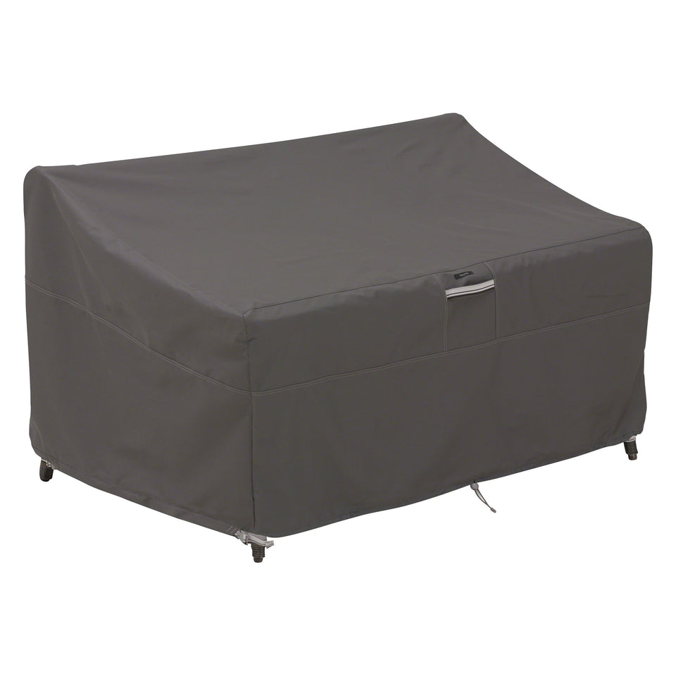 Classic Accessories Ravenna loveseat cover 88-inch protects outdoor furniture