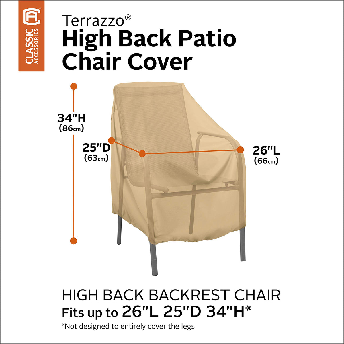 Classic Accessories Terrazzo fabric close-up shows durable weave for all-weather protection.