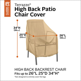 Classic Accessories Terrazzo fabric close-up shows durable weave for all-weather protection.