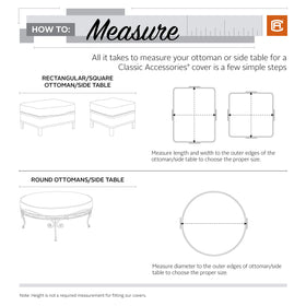 Classic Accessories Terrazzo round table cover 24inch, weather-ready to shield furniture.