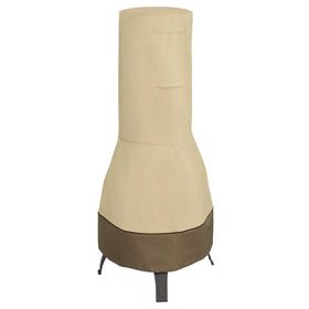Classic Accessories Veranda chiminea cover protects a 22in unit with durable fabric