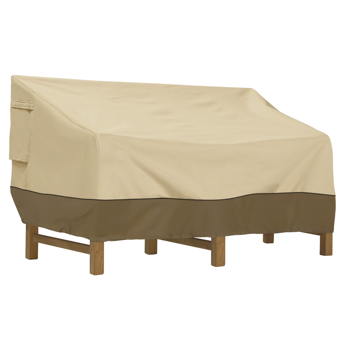 Classic Accessories Veranda deep-seated sofa cover front view protects furniture from weather