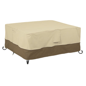 Classic Accessories Veranda fire-pit cover for 56-inch tables protects with durable water-resistant fabric.