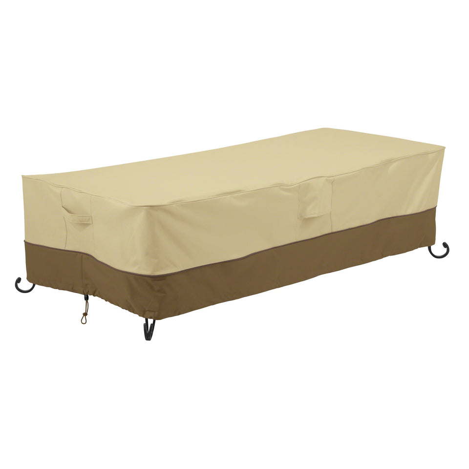 Classic Accessories Veranda fire pit cover 60-inch top view protects from rain