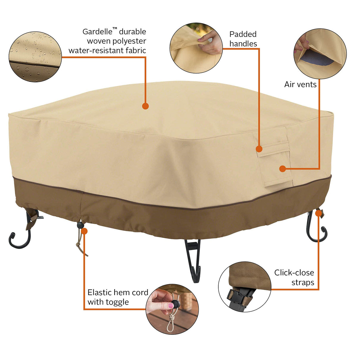 Classic Accessories Veranda elastic hem provides a snug, custom-like fit