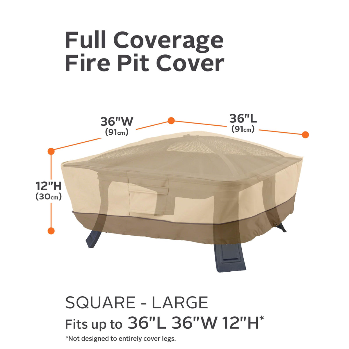Classic Accessories Veranda fire pit cover demonstrates water-resistance against light drizzle