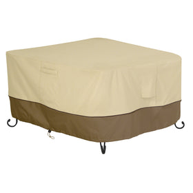 Classic Accessories Veranda 42in fire pit cover top view protects from rain and sun