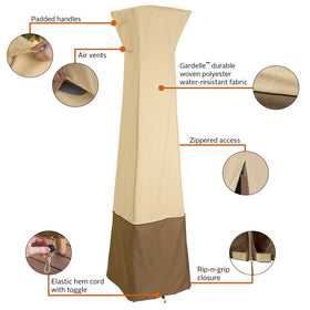 Classic Accessories Veranda pyramid torch cover air vents reduce condensation and wind lofting.