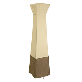 Classic Accessories Veranda pyramid torch cover close-up of fabric top showing weather protection and durability.