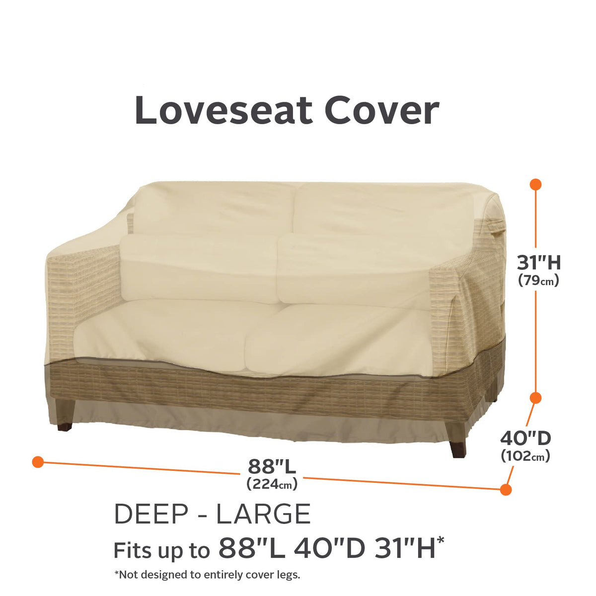 Classic Accessories Veranda water-repellent fabric detail resists rain and moisture