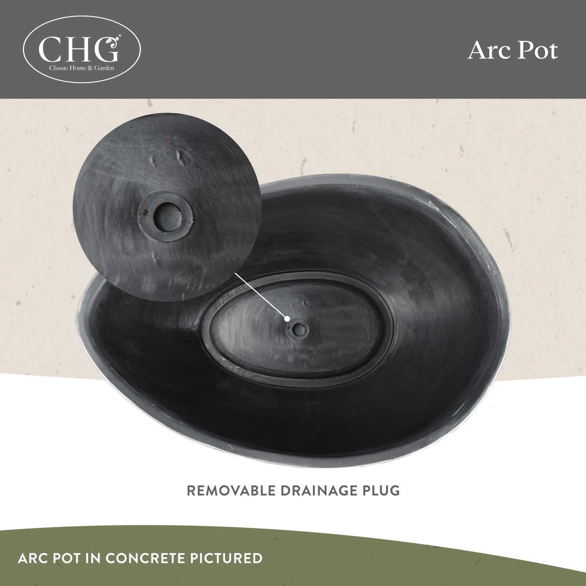 Classic Home & Garden Arc planter bowl with succulents display for compact outdoor decor.