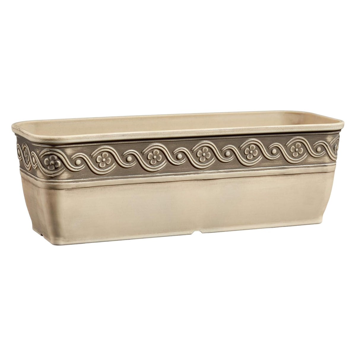 Classic Home & Garden Corinthian trough planter on a window sill, elegant and space-saving.