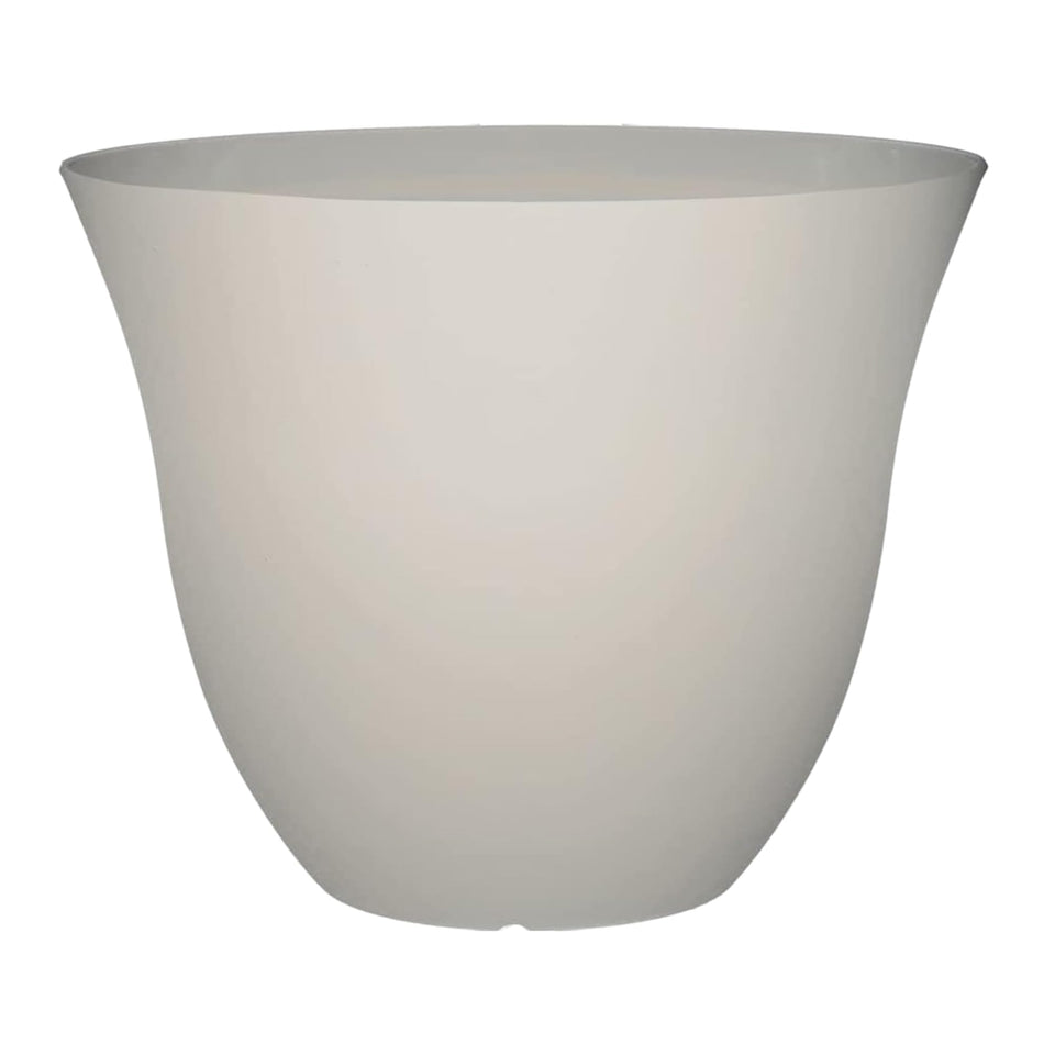 Classic Home & Garden Honeysuckle planter in vanilla white, 15-inch indoor or outdoor use