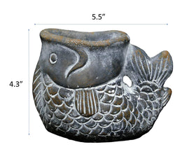 Classic Home & Garden Largemouth Bass bronze small planter is part of a six-animal two-size collection.
