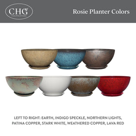 Rosie indoor-outdoor planter supports versatile placement anywhere