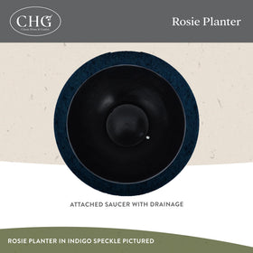 Rosie weather-resistant planter demonstrates durable, year-round outdoor display