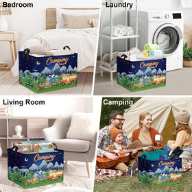 Clastyle campfire night scene basket ideal for camping essentials