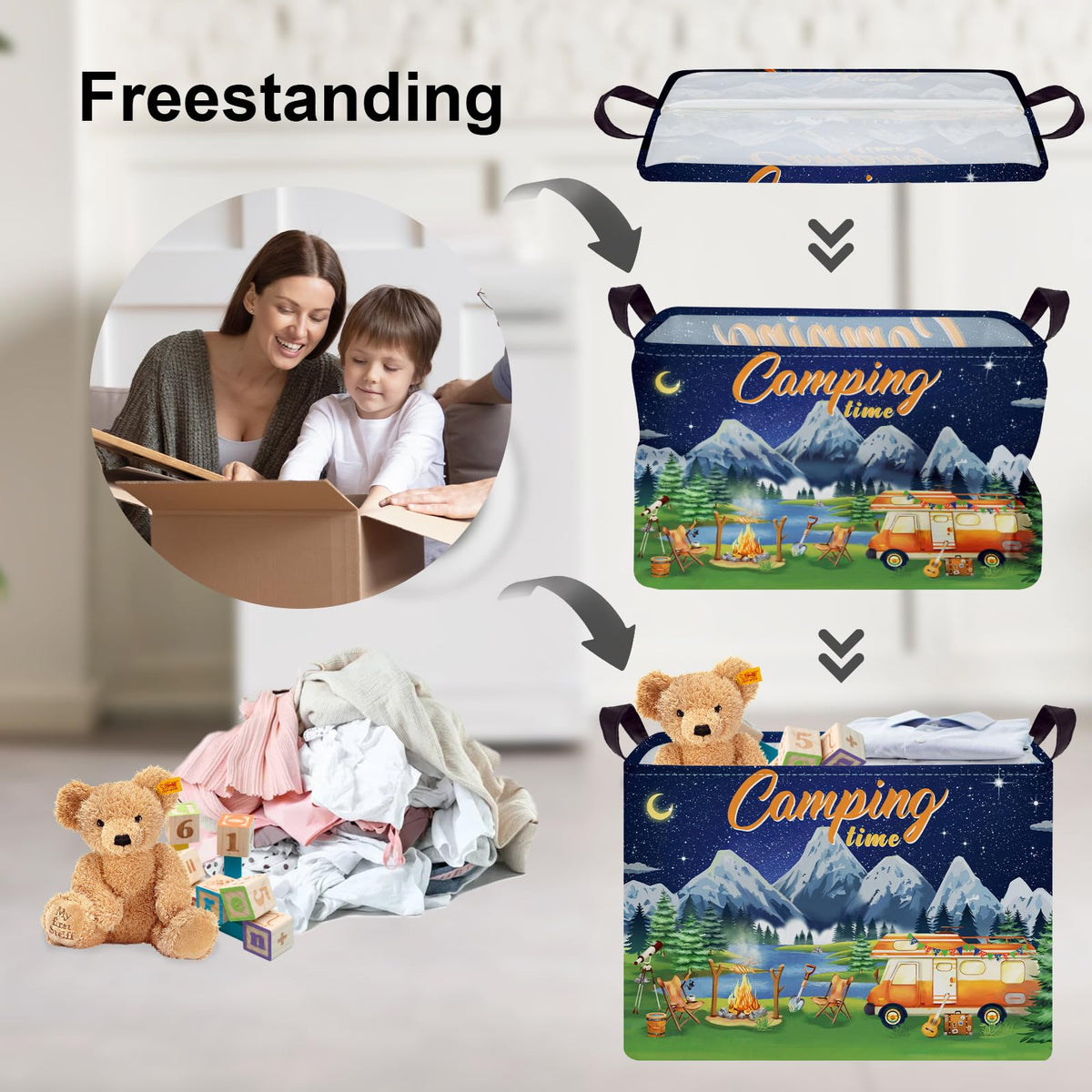 Clastyle waterproof polyester coated basket protects contents during wet excursions