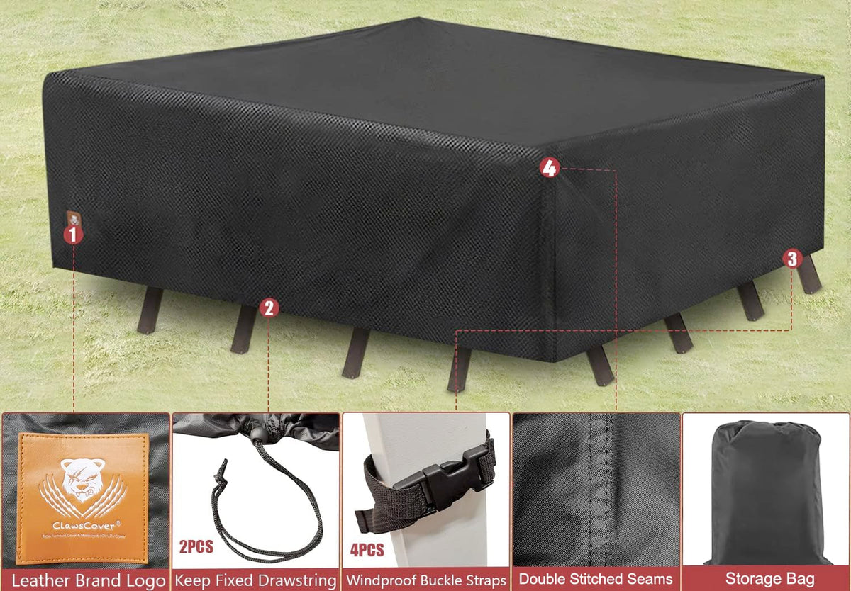 ClawsCover fabric close-up highlights durable waterproof coating for all weather.
