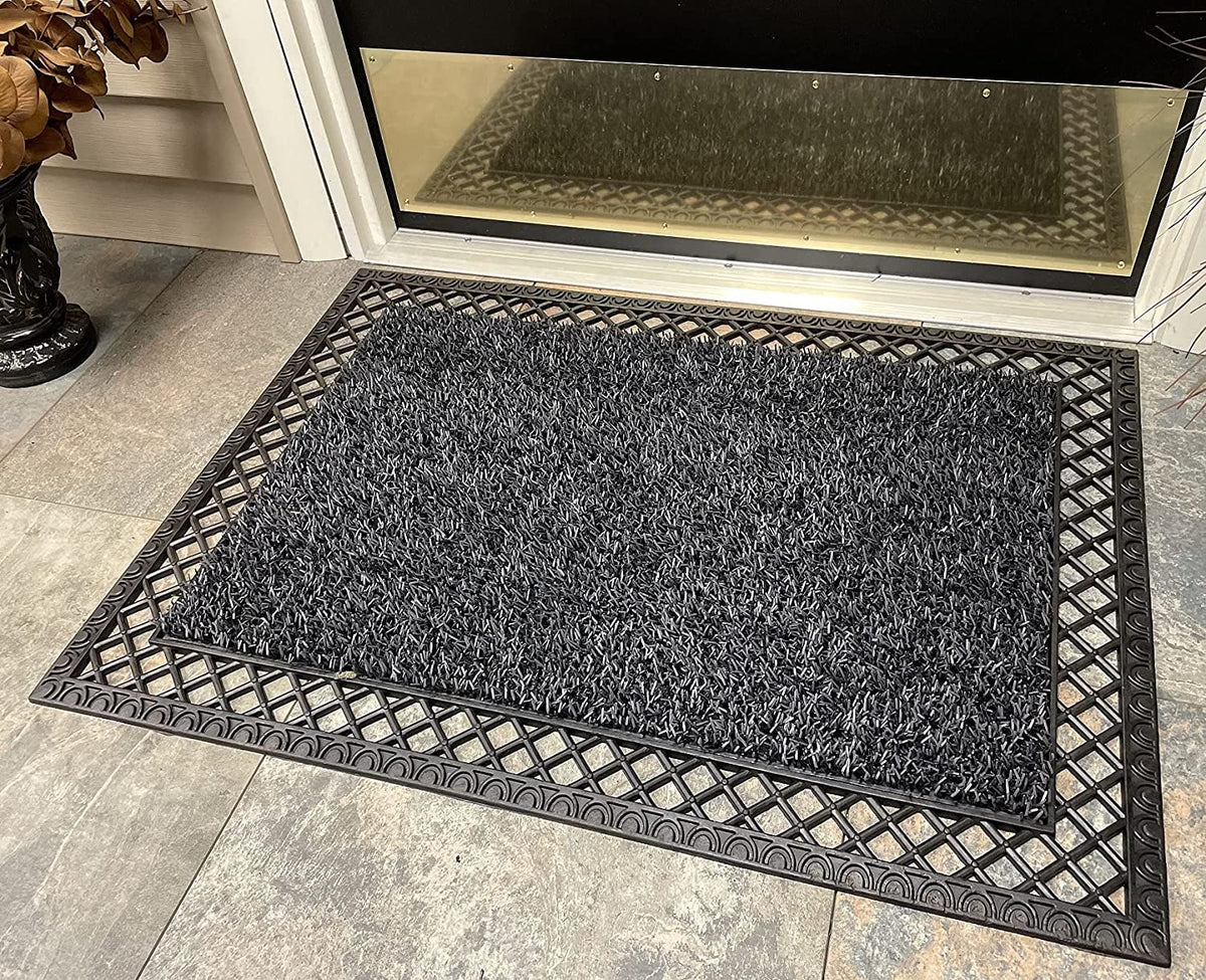 Non-slip, all-weather mat in action during wet conditions