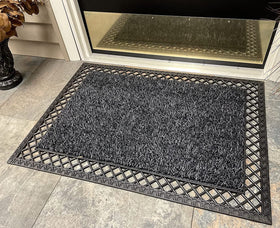 Non-slip, all-weather mat in action during wet conditions