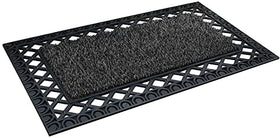 Close look at Dirt Trapper doormat side profile highlighting rugged edge