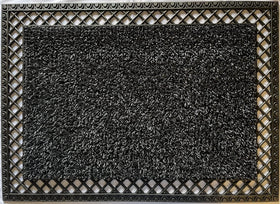 Clean Machine French Quarter AstroTurf doormat front view showing dirt-trapping blades