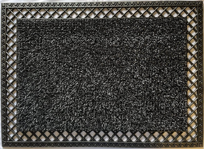 Clean Machine French Quarter AstroTurf doormat front view showing dirt-trapping blades