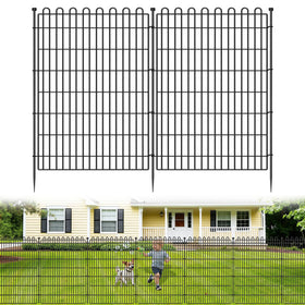 CLEASO 10-panel decorative garden fence front view for quick boundary setup.