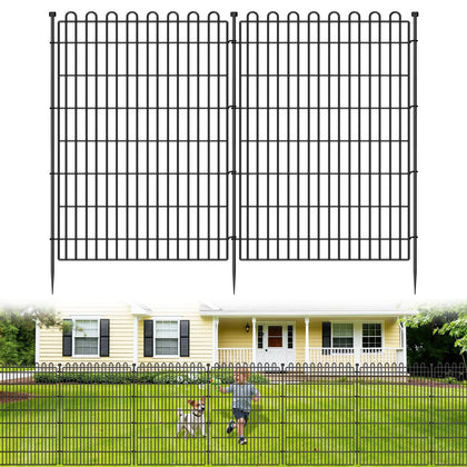 CLEASO 10-panel decorative garden fence front view for quick boundary setup.