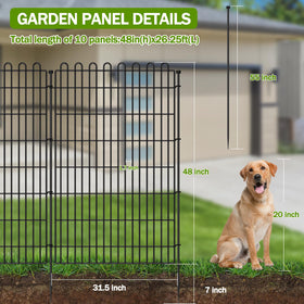 CLEASO 10-panel no-dig fence installation steps show quick setup and versatility.