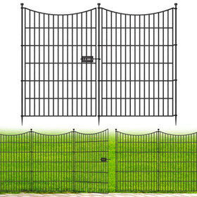 CLEASO 10 panels garden fence with gate demonstrates modular setup for simple yard containment.