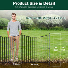 CLEASO black spear-top metal fence close-up showing durable design.