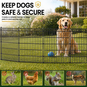 CLEASO decorative black panels add garden style while containing plants or pets.